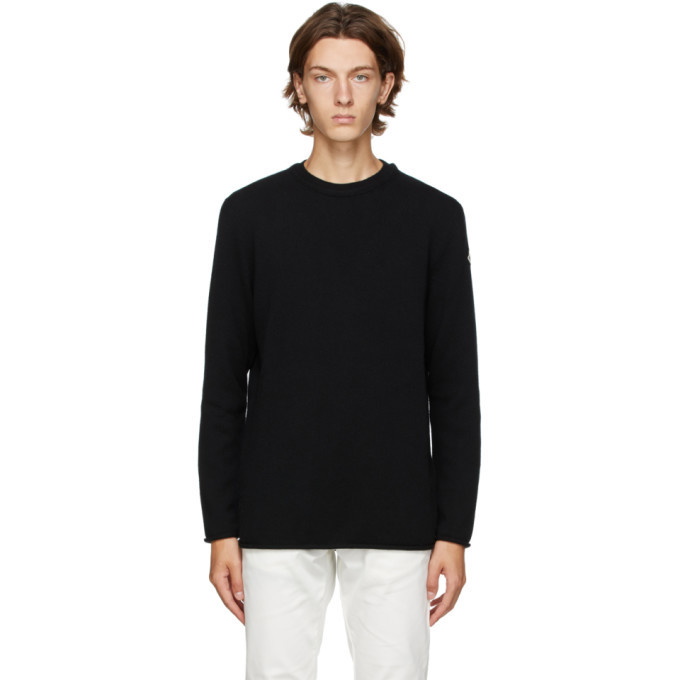 Photo: Moncler Black Knit Wool and Cashmere Sweater
