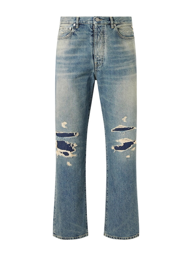 Photo: Maison Margiela - Straight-Leg Distressed Jeans - Blue