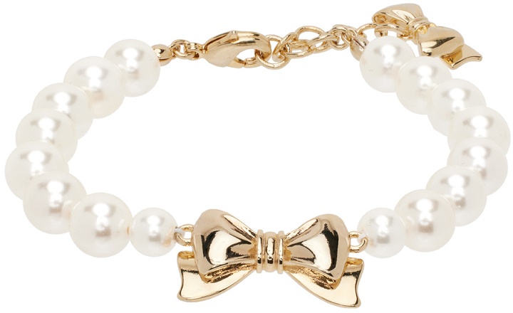 Photo: Numbering White #9902 Ribbon Pearl Bracelet