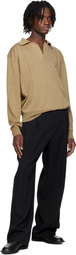 RECTO Beige Vintage Daddy Knit Polo