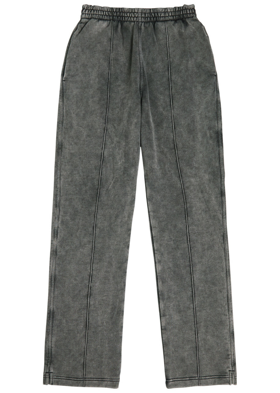 Represent Initial Embroidered Cotton Sweatpants Grey