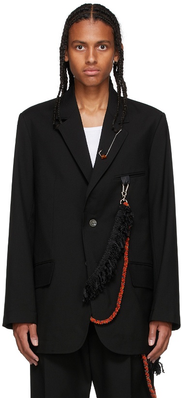 Photo: Song for the Mute Black Wool Oversized Blazer
