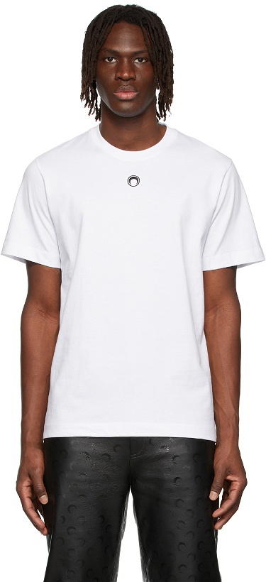 Photo: Marine Serre White Organic Cotton Logo T-Shirt