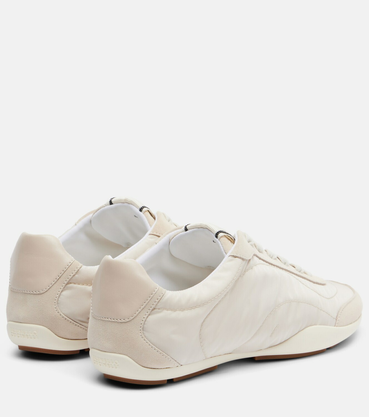 Brunello Cucinelli Monili suede-trimmed sneakers