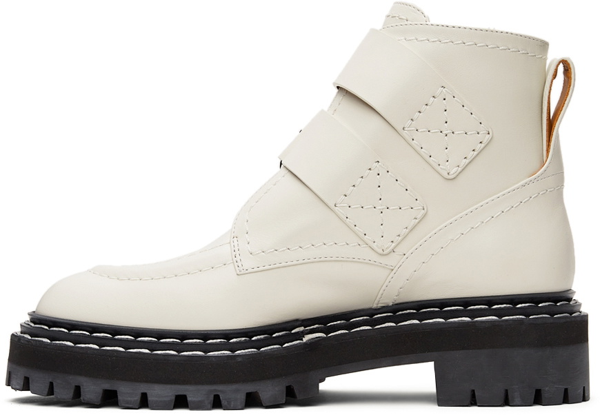 Proenza Schouler Off White Leather Buckle Boots Proenza Schouler