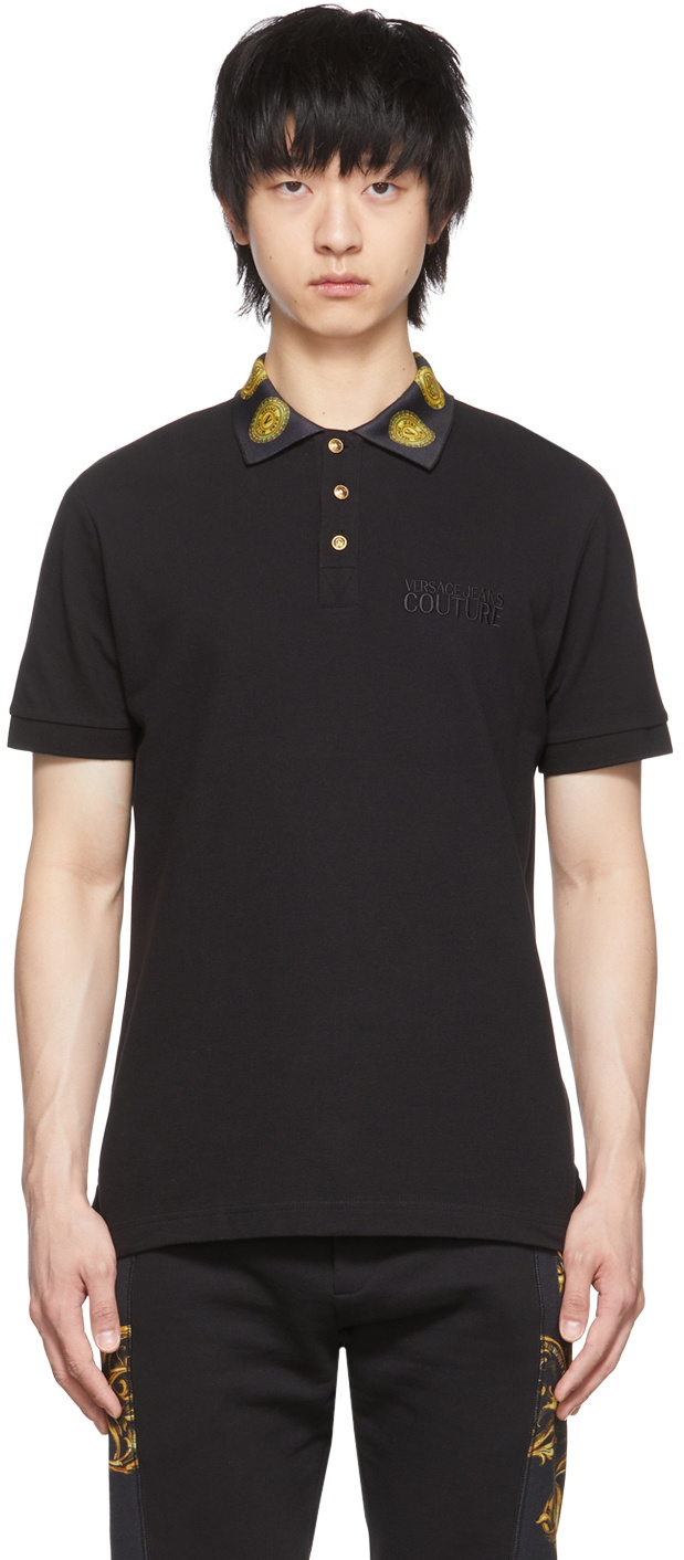 Photo: Versace Jeans Couture Black Cotton Polo