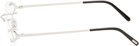 Cartier Silver Rimless Rectangle Glasses