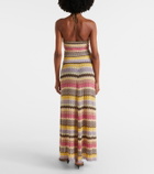 Faithfull Lamé maxi skirt