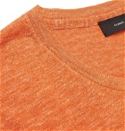 Alanui - Mélange Wool, Silk and Linen-Blend T-Shirt - Orange