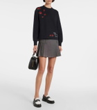Thom Browne Embroidered cotton jersey sweatshirt