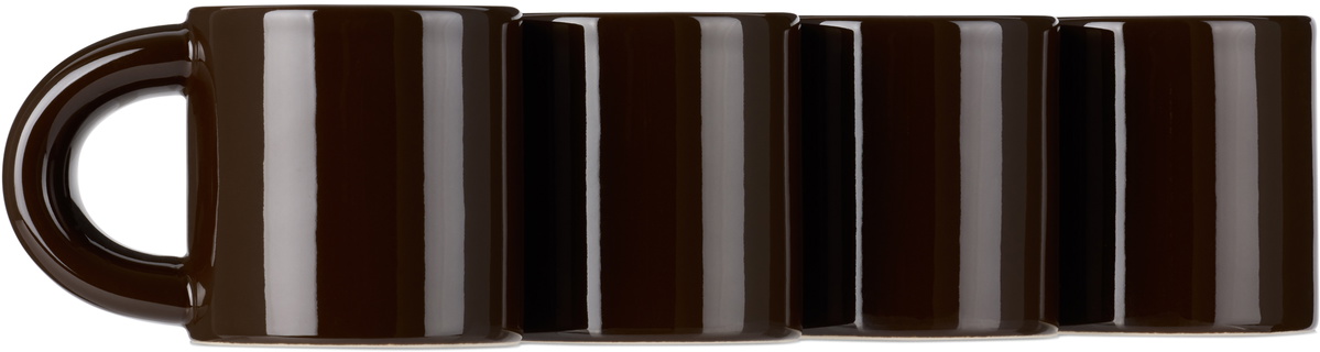 HEM Brown Bronto Espresso Cup Set, 4 pcs