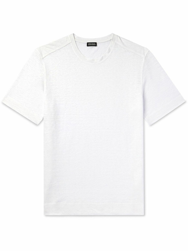 Photo: Zegna - Linen-Jersey T-Shirt - White
