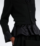 Noir Kei Ninomiya Ruffled peplum wool jacket