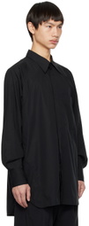Y's Black Spread Collar Shirt