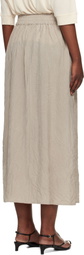 Studio Nicholson Beige Oates Midi Skirt