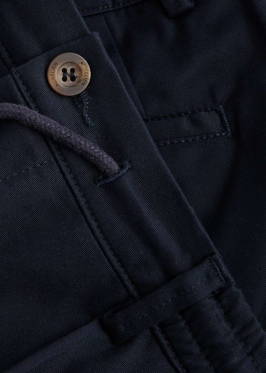 Aurélien Urban Stretch-cotton Trousers Navy