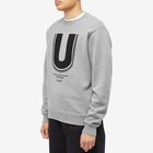 Undercover Men's Radiating U Logo Crew Sweat in Top Grey