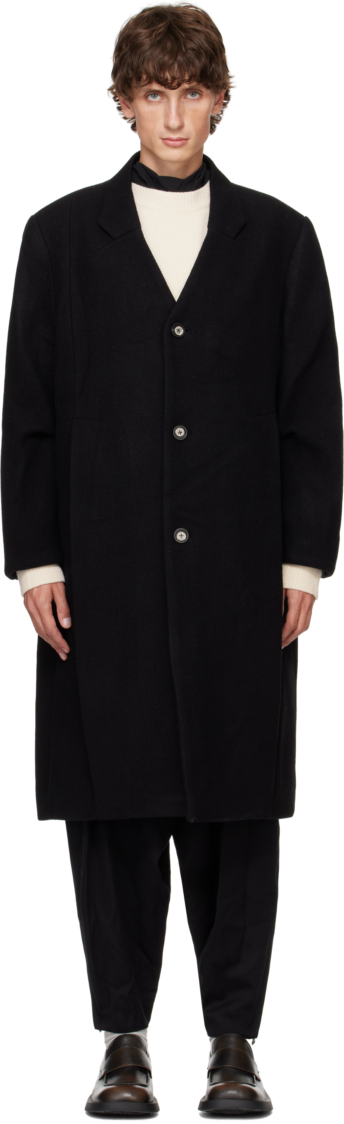【 ADERERROR 】★Meffice coat ADER error Black Meffice Coat ADER error