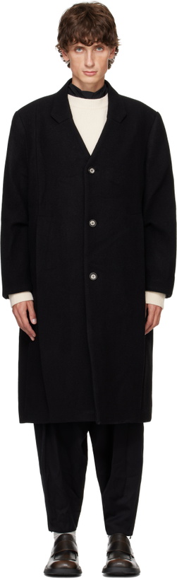 Photo: ADER error Black Pleated Coat