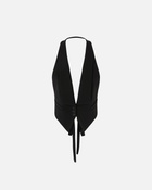 Pinko Reimagine By Pinko X Patrick Mc Dowell Waistcoat With Open Back Limo Black