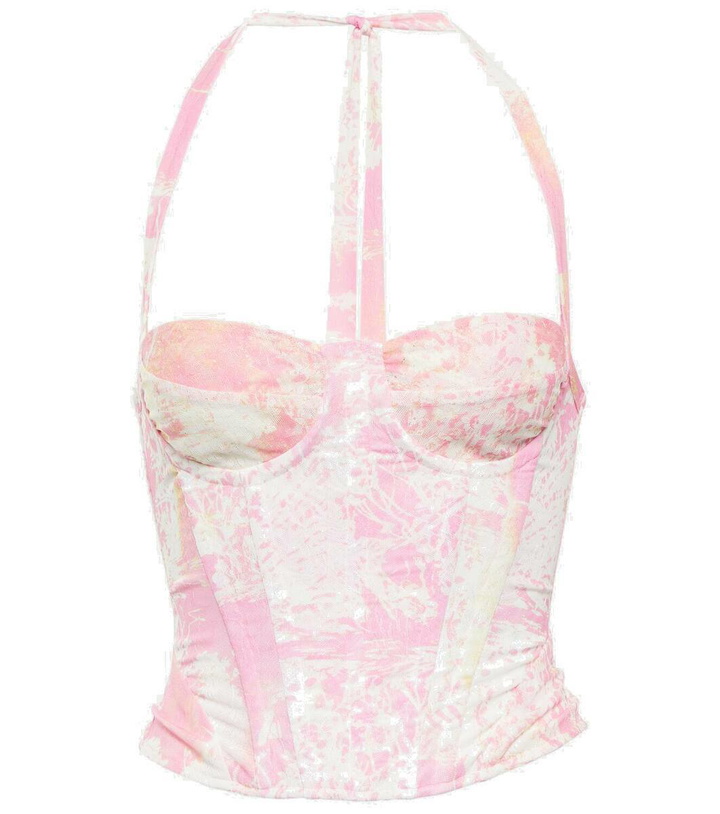 Photo: Roberta Einer Floral halterneck corset
