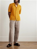A Kind Of Guise - Kadri Open-Knit Linen and TENCEL™ Lyocell-Blend Shirt - Yellow