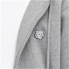 Maison Kitsuné Men's Bold Fox Head Patch Zip Hoodie in Medium Grey Melange