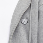 Maison Kitsuné Men's Bold Fox Head Patch Zip Hoodie in Medium Grey Melange