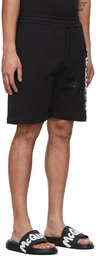 Alexander McQueen Black Graffiti Logo Shorts