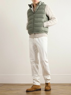 Brunello Cucinelli - Quilted Shell Hooded Down Gilet - Green