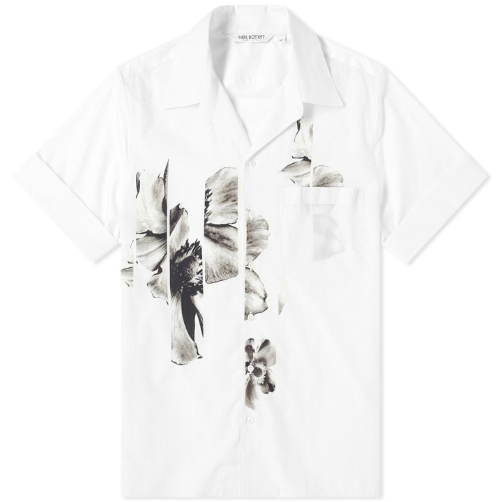 Photo: Neil Barrett Floral Vacation Shirt White & Grey