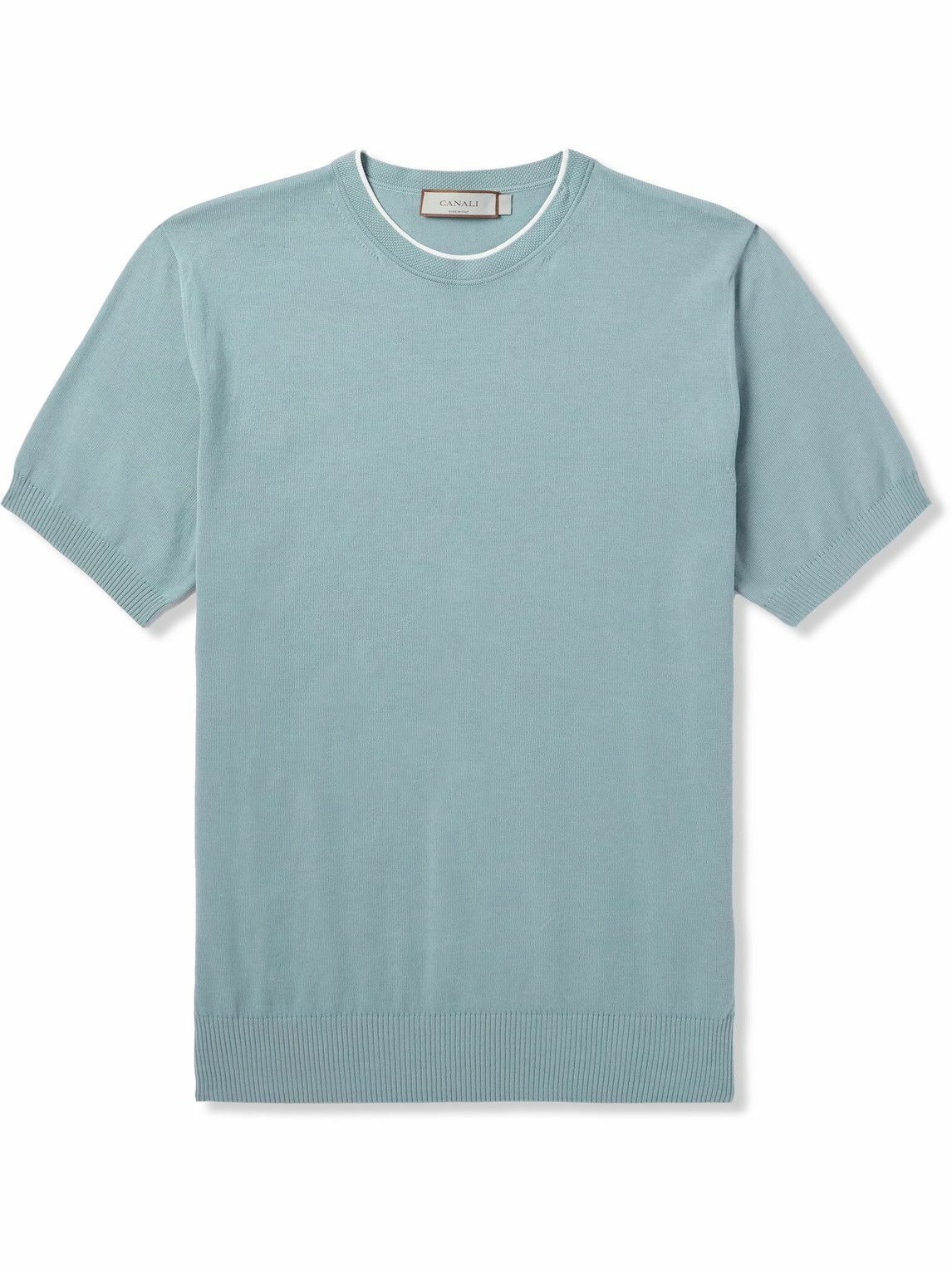 Canali - Slim-Fit Cotton T-Shirt - Blue