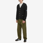 Deva States Men's Cobweb Knit Cardigan in Black