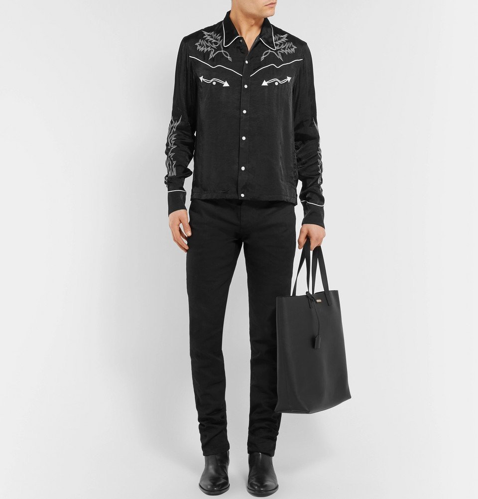 TAKAHIROMIYASHITA TheSoloist. - Slim-Fit Embroidered Satin Western