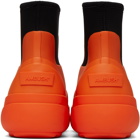 AMBUSH Orange Rubber Chelsea Boots