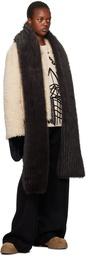 Stand Studio Brown Raena Faux-Fur Scarf