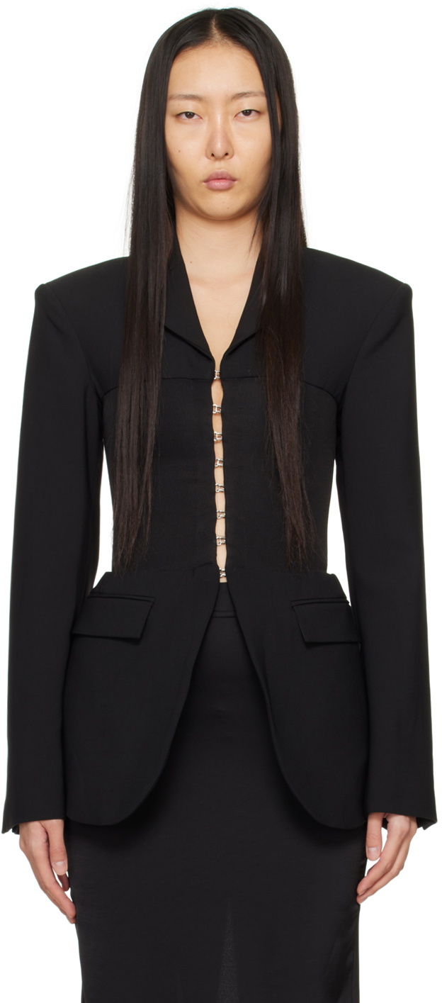 Dion Lee Black Corset Tube Blazer