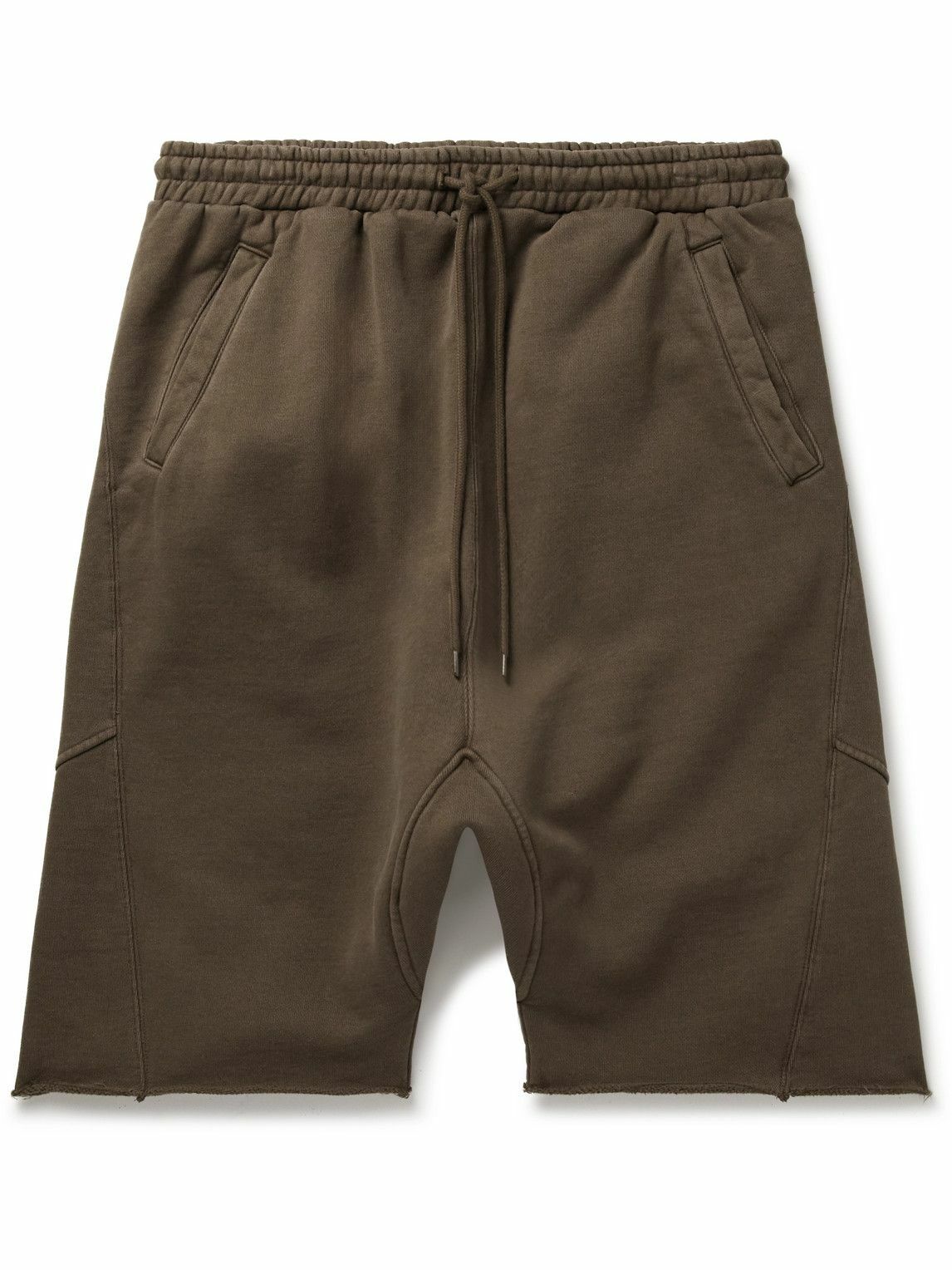 Entire Studios - Organic Cotton-Jersey Drawstring Shorts - Brown 