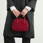 DUNST Women's Suede Boston Bag in Red 