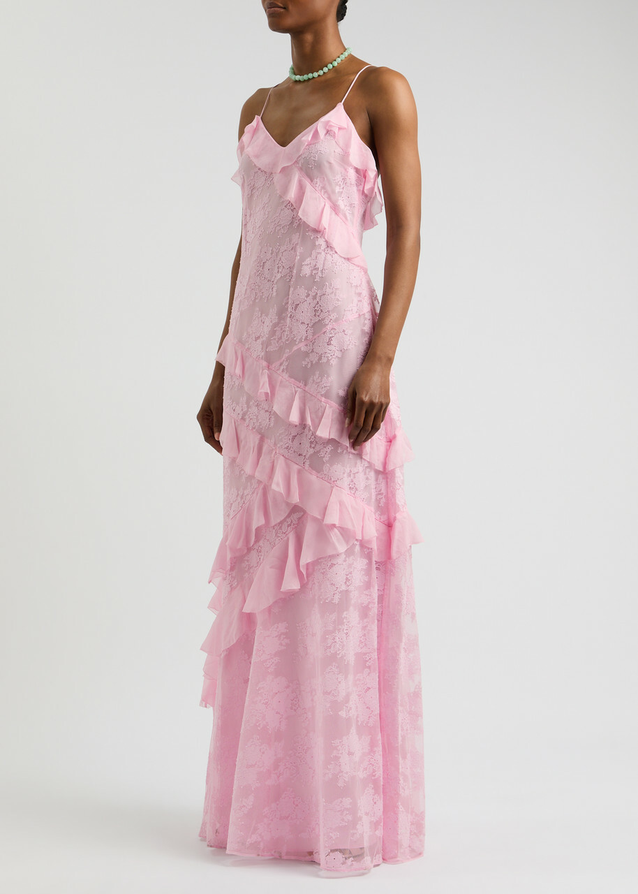 knee length dresses for ladies Rialto Floral Chiffon Maxi Dress- Women's Designer Luxury Dresses main image 0
