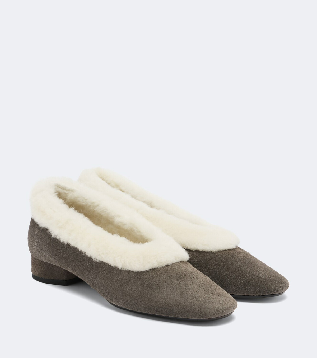 Aeyde Delia shearling-lined suede ballet flats