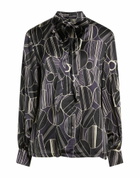 Manila Grace Womens Shirt Dark in Purple