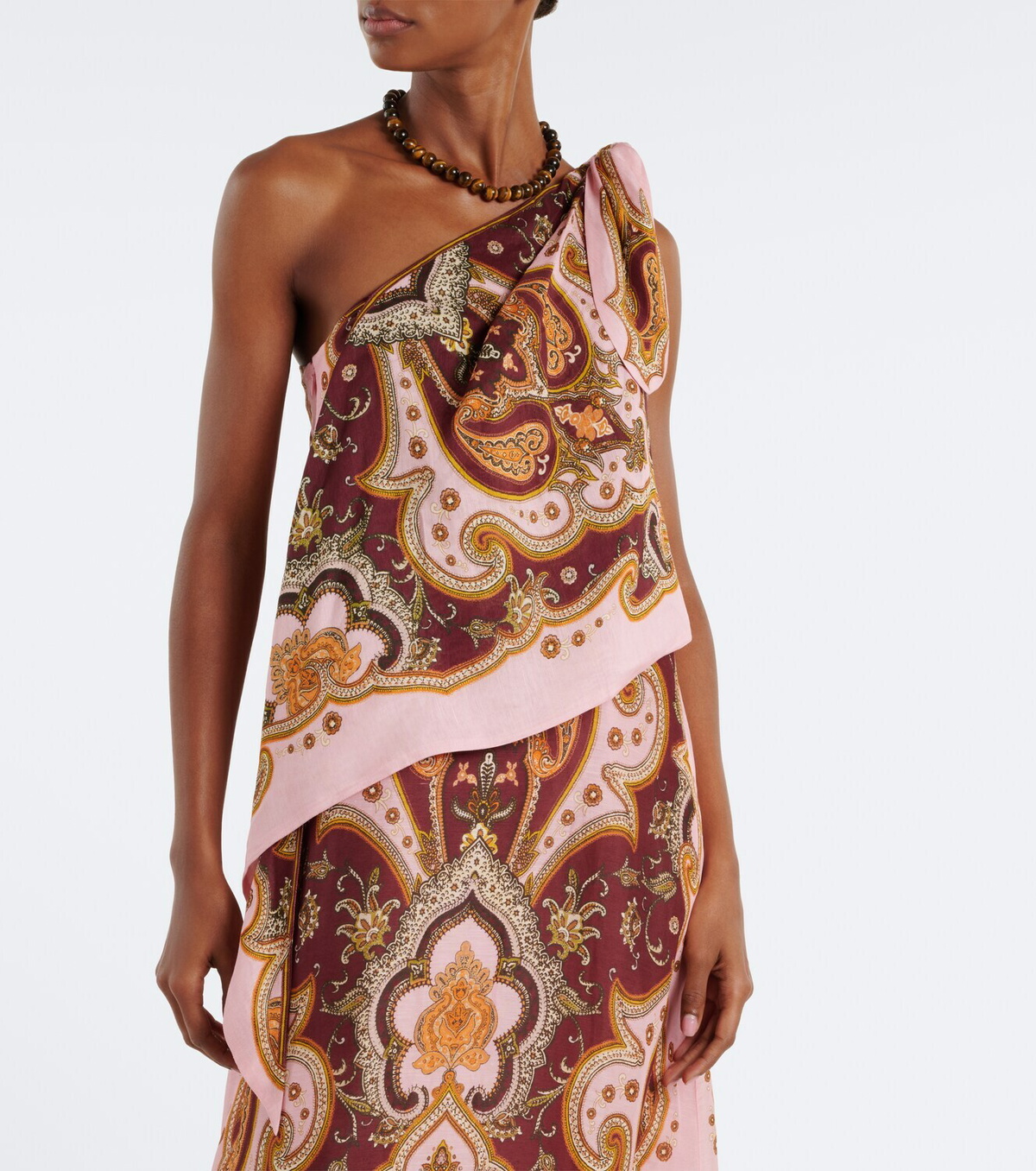 Alémais Porter printed one-shoulder maxi dress
