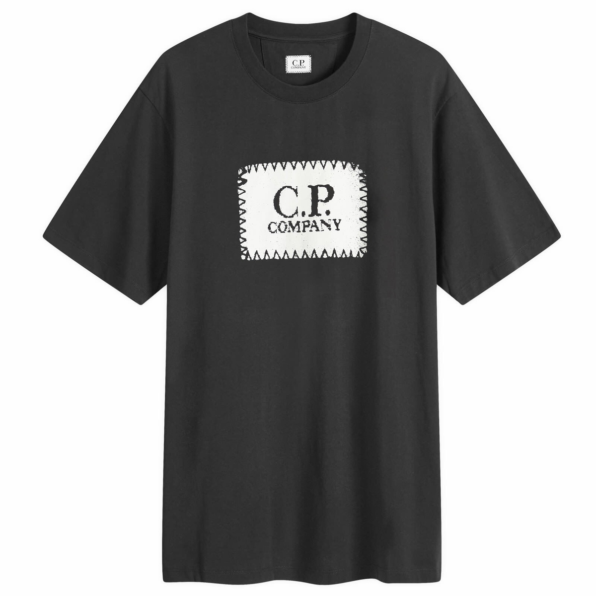 Tシャツ・カットソー C.P. COMPANY Men T Shirts 16CLTS021A BLACK C.P. Company Men's Logo Label T-Shirt in Black C.P. Company