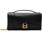 Balenciaga Black Hourglass Pochette Chain Bag