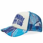 Billionaire Boys Club Men's Camo Arch Logo Trucker Cap in Blue 