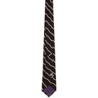 Ralph Lauren Purple Label Brown Wave Initials Tie