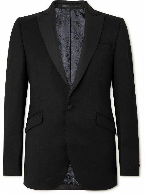 Photo: Favourbrook - Hampton Wool Tuxedo Jacket - Black