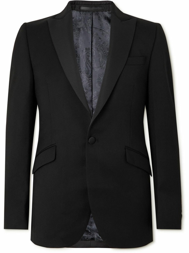 Photo: Favourbrook - Hampton Wool Tuxedo Jacket - Black