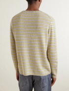 Auralee - Summer Striped Cashmere Sweater - Yellow
